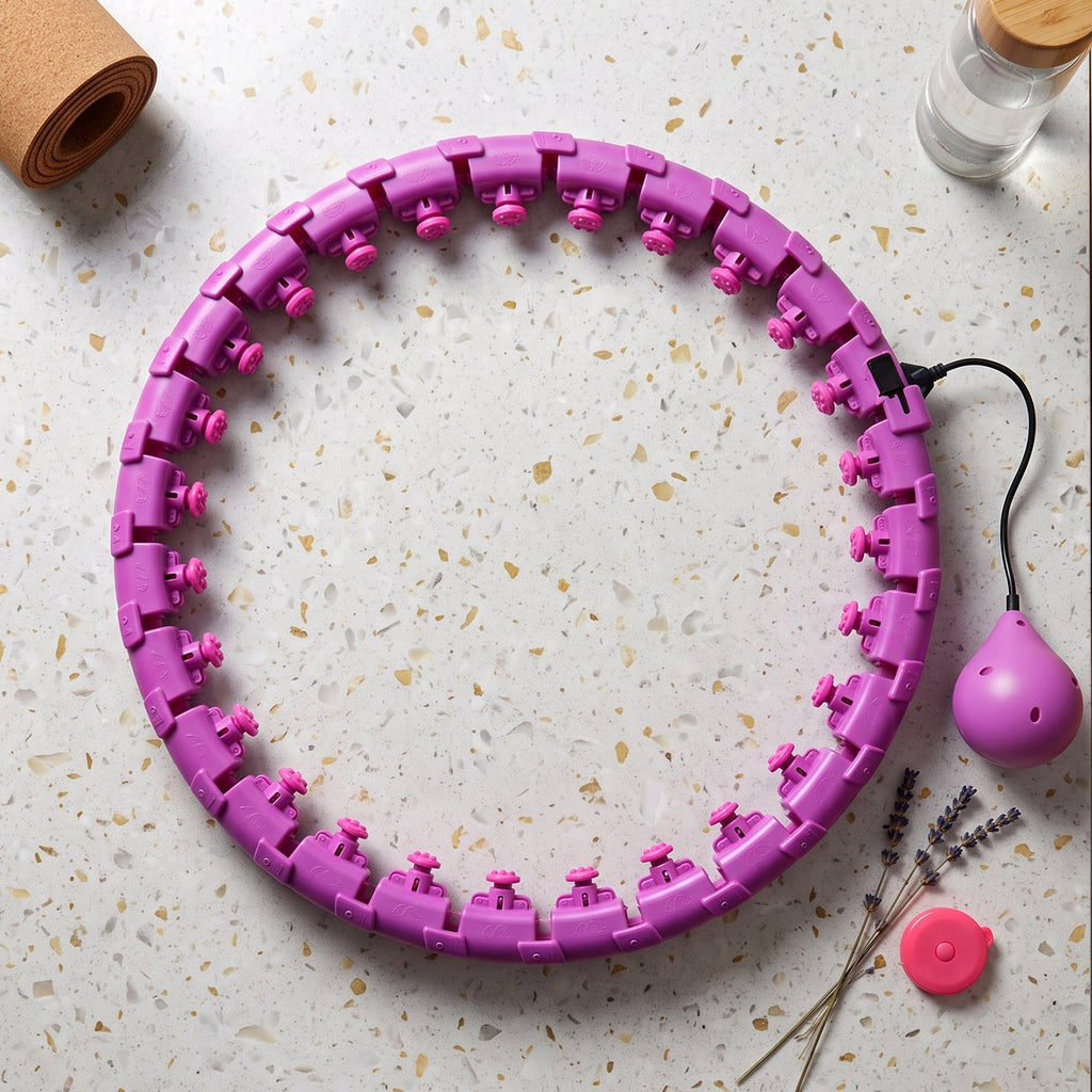 Smart Fitness Hula Hoop With Weighted Ball Detachable Waist Exerciser (1 Pc)